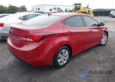 2016 Hyundai Elantra Se from USA, damaged, VIN KMHDH4AE9GU489282